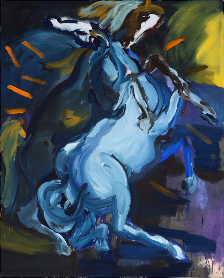 Delacroix Pferdestudie by Rainer Fetting