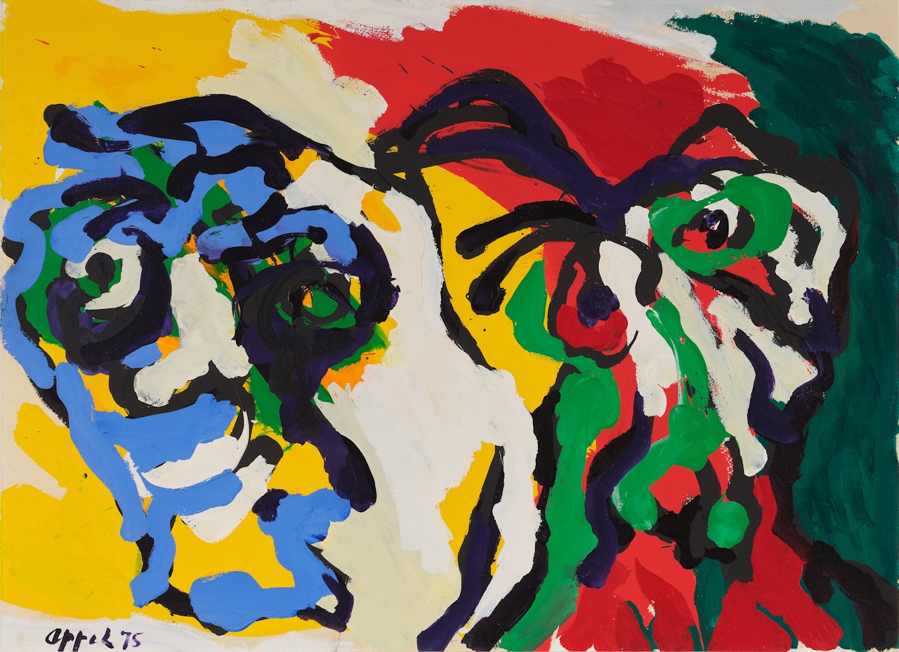 Untitled (Two Faces) by Karel Appel