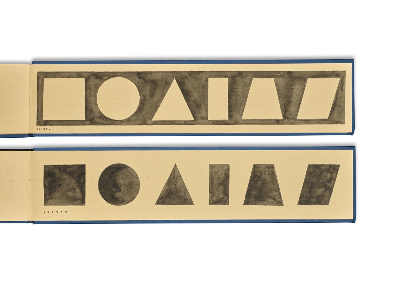 All Combinations of Six Geometric Figures (Positive & Negative) by Sol LeWitt