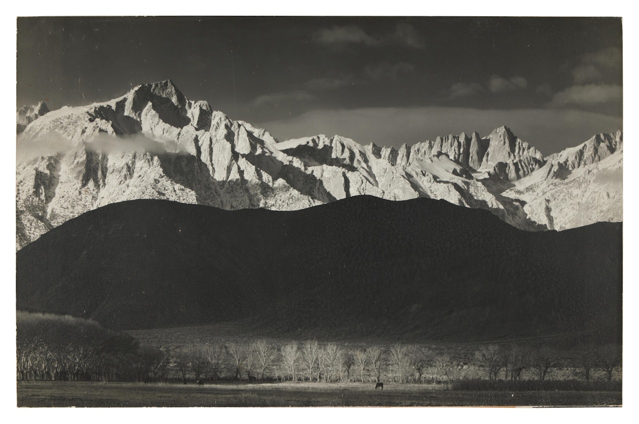 Sierra Nevada from Lone Pine California by Ansel Adams