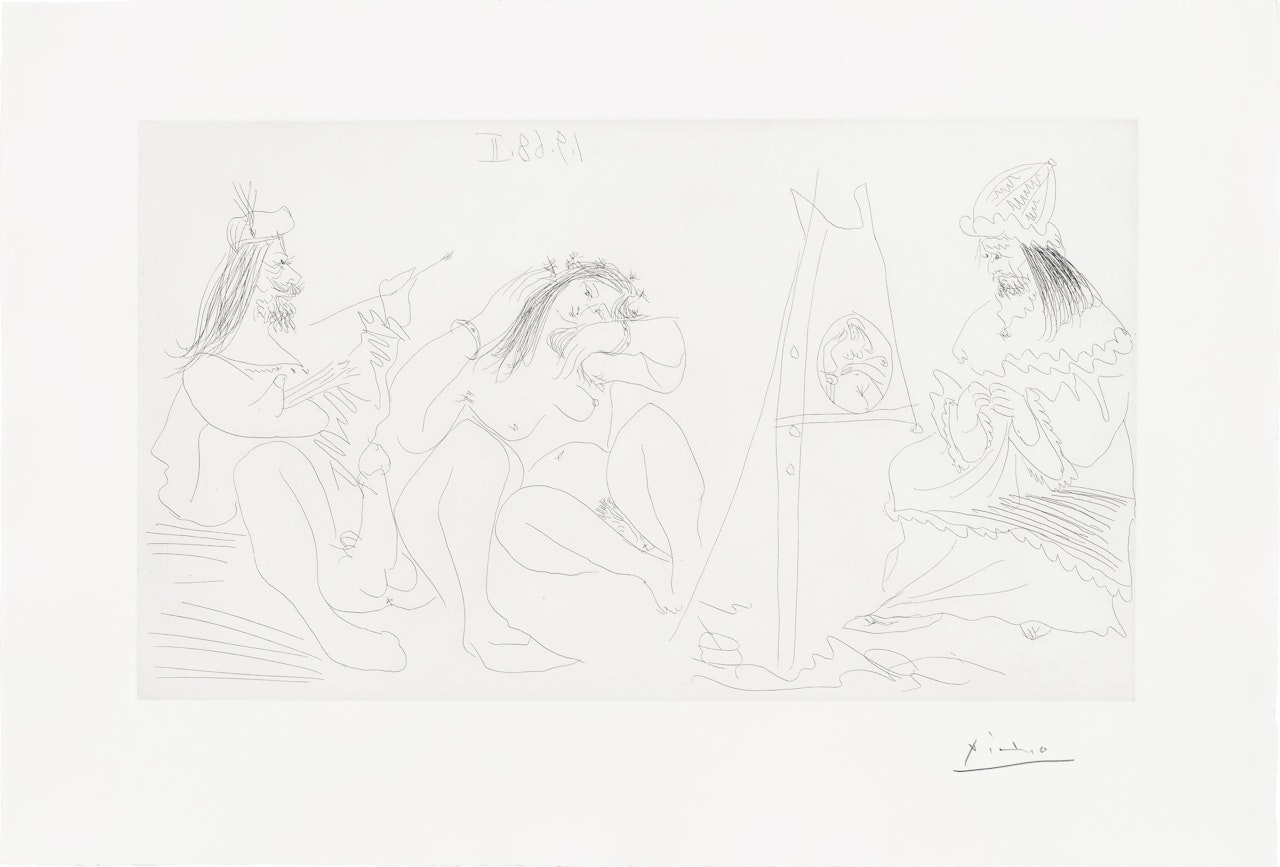 Raphaël et la Fornarina. VII: Le Pape est là, assis, from the 347 Series by Pablo Picasso