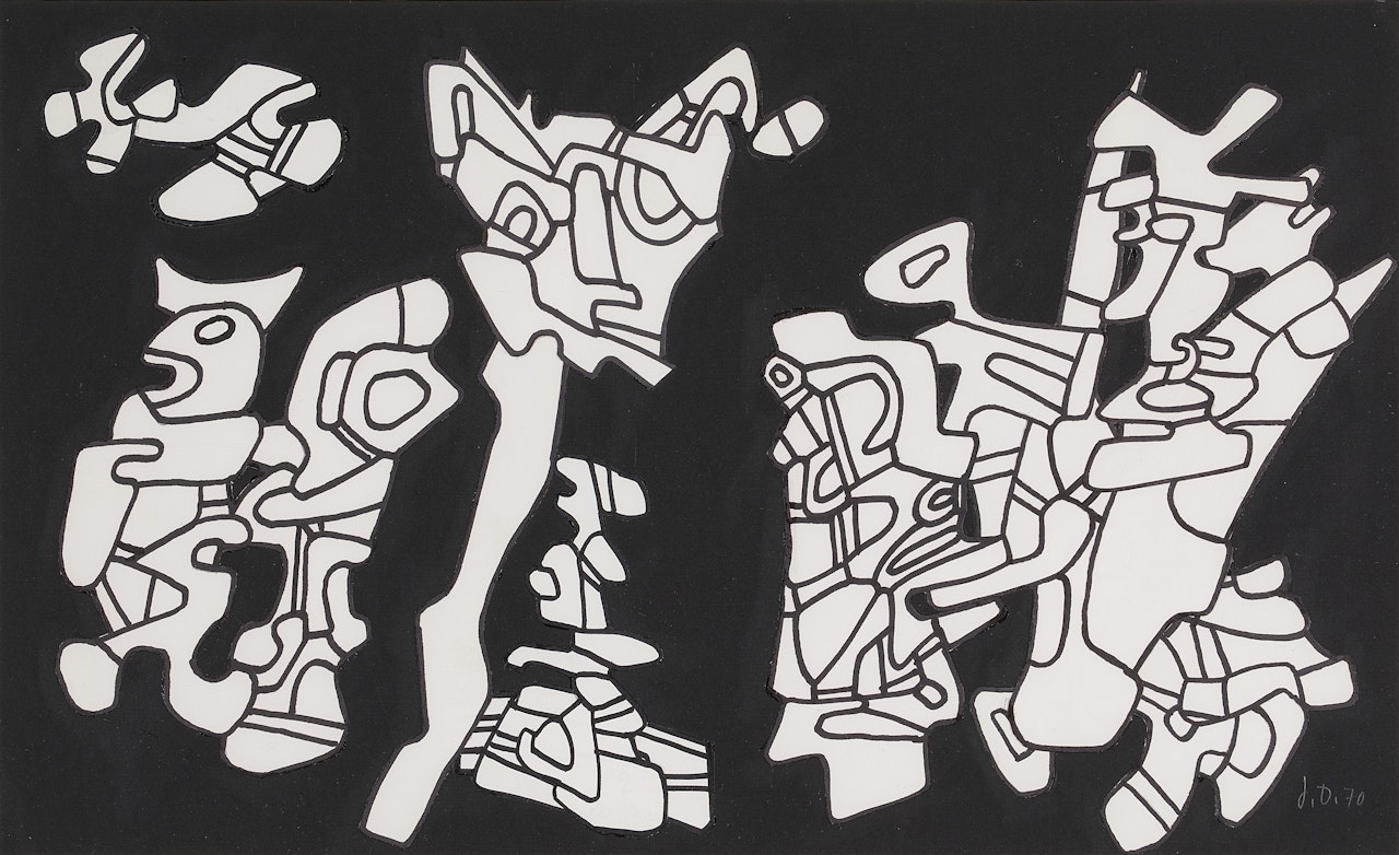 Evocations III (avec amoureux sous un nuage) by Jean Dubuffet