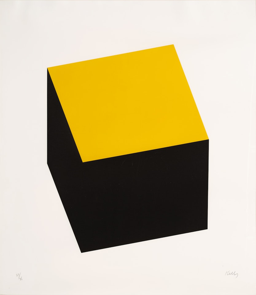 Yellow/Black, from Series of Ten Lithographs by Ellsworth Kelly
