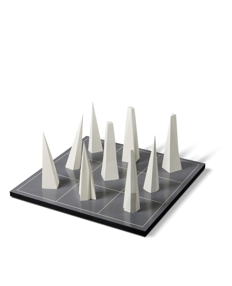 9 Pyramids on a 9 Part Grid by Sol LeWitt