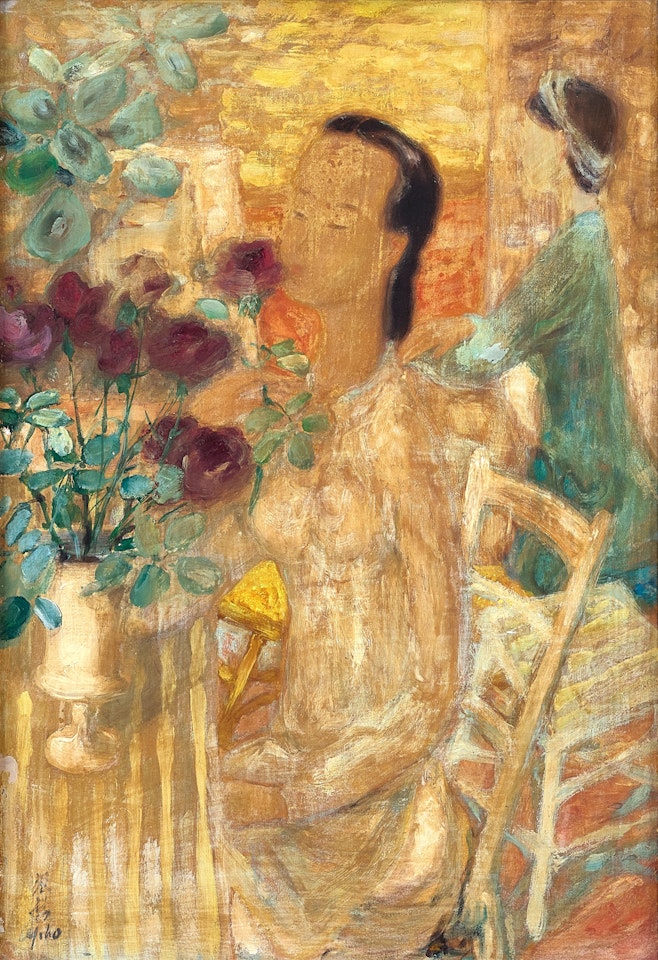 Dame avec éventail  by Le Pho