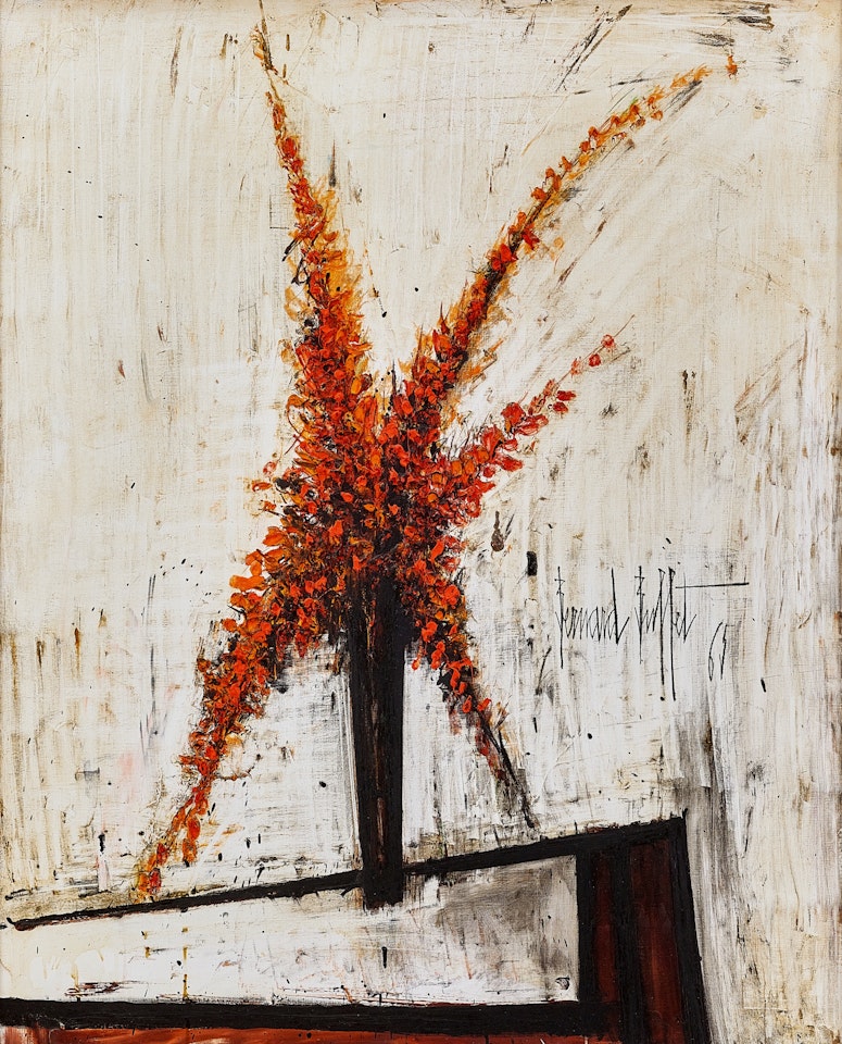 Delphiniums orange  by Bernard Buffet