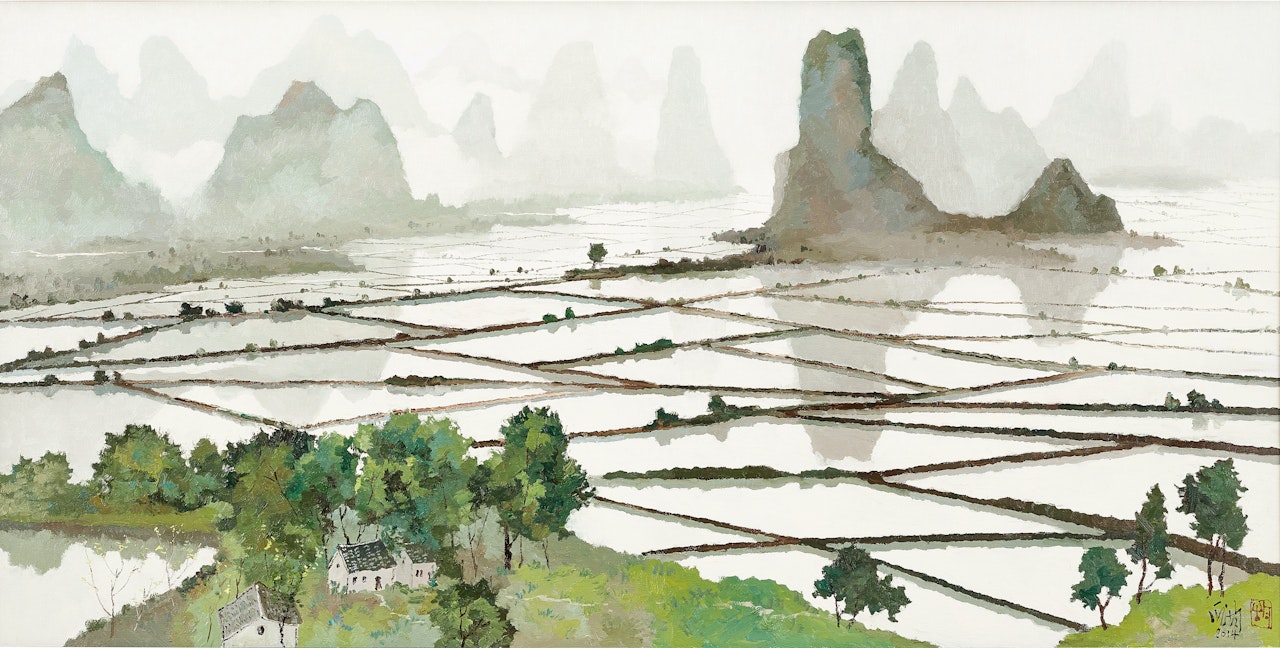 Terraced Fields by Pang Jiun