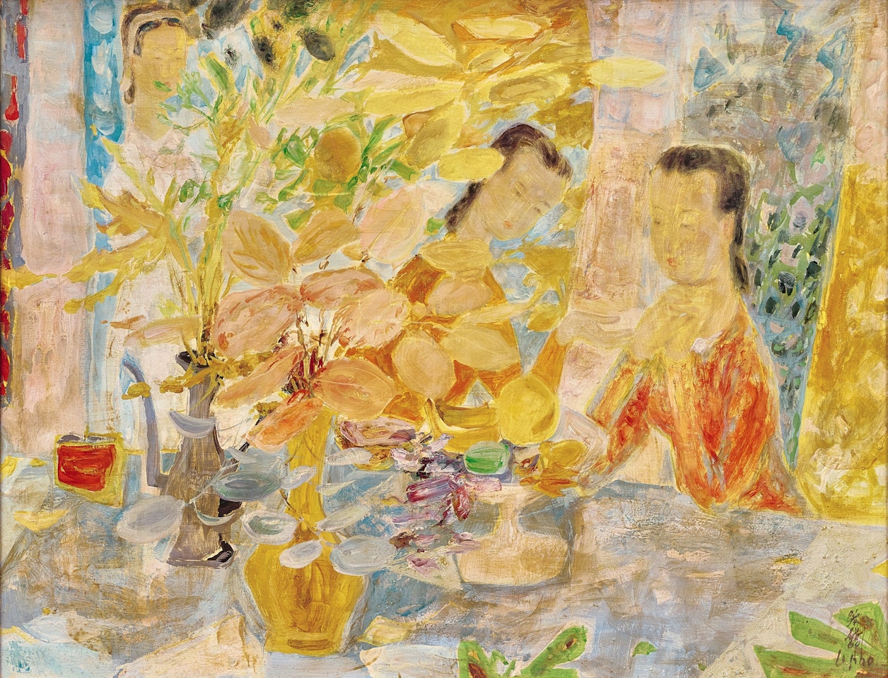Les jeunes filles à la coupe de fruits by Le Pho