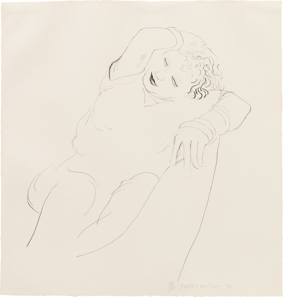 Celia Reclining by David Hockney