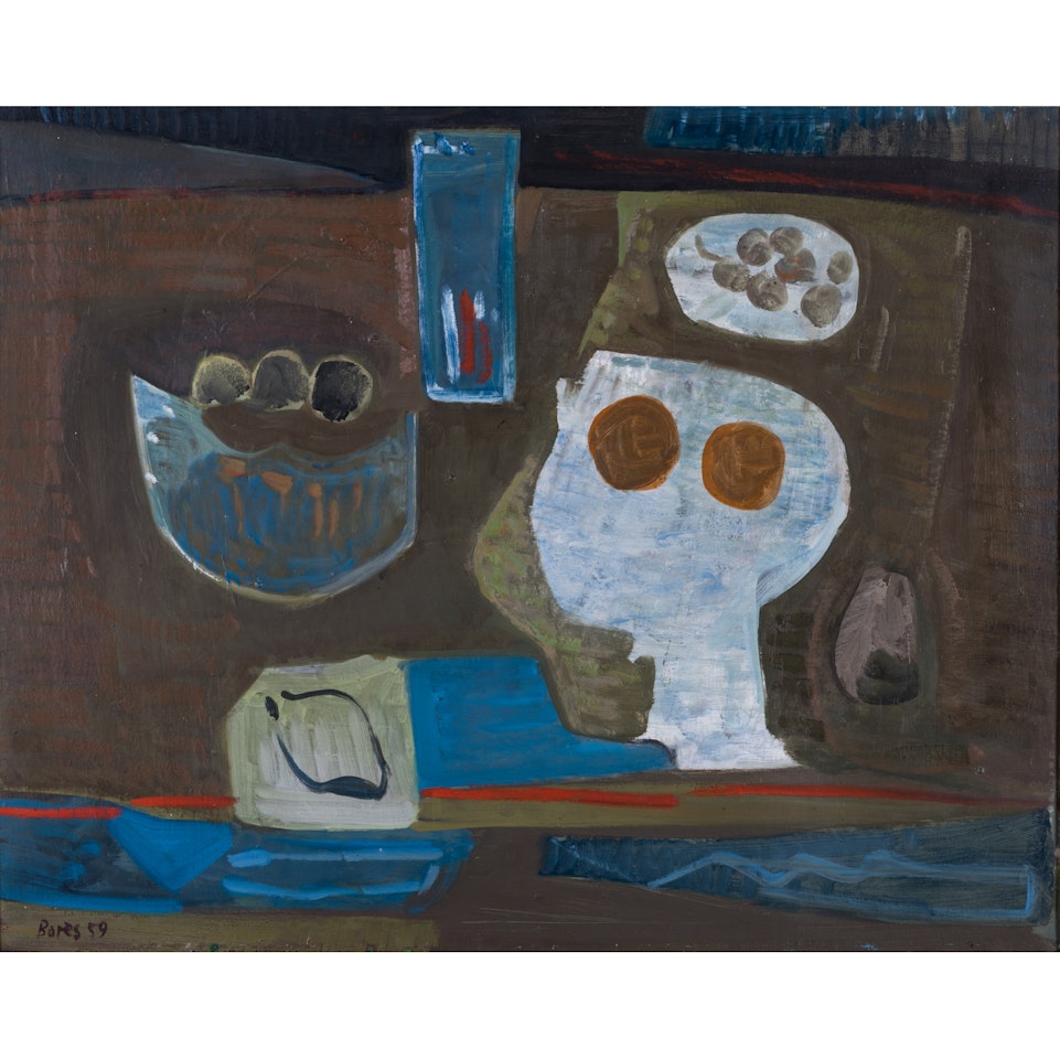 Composition on brown background by Francisco Bores