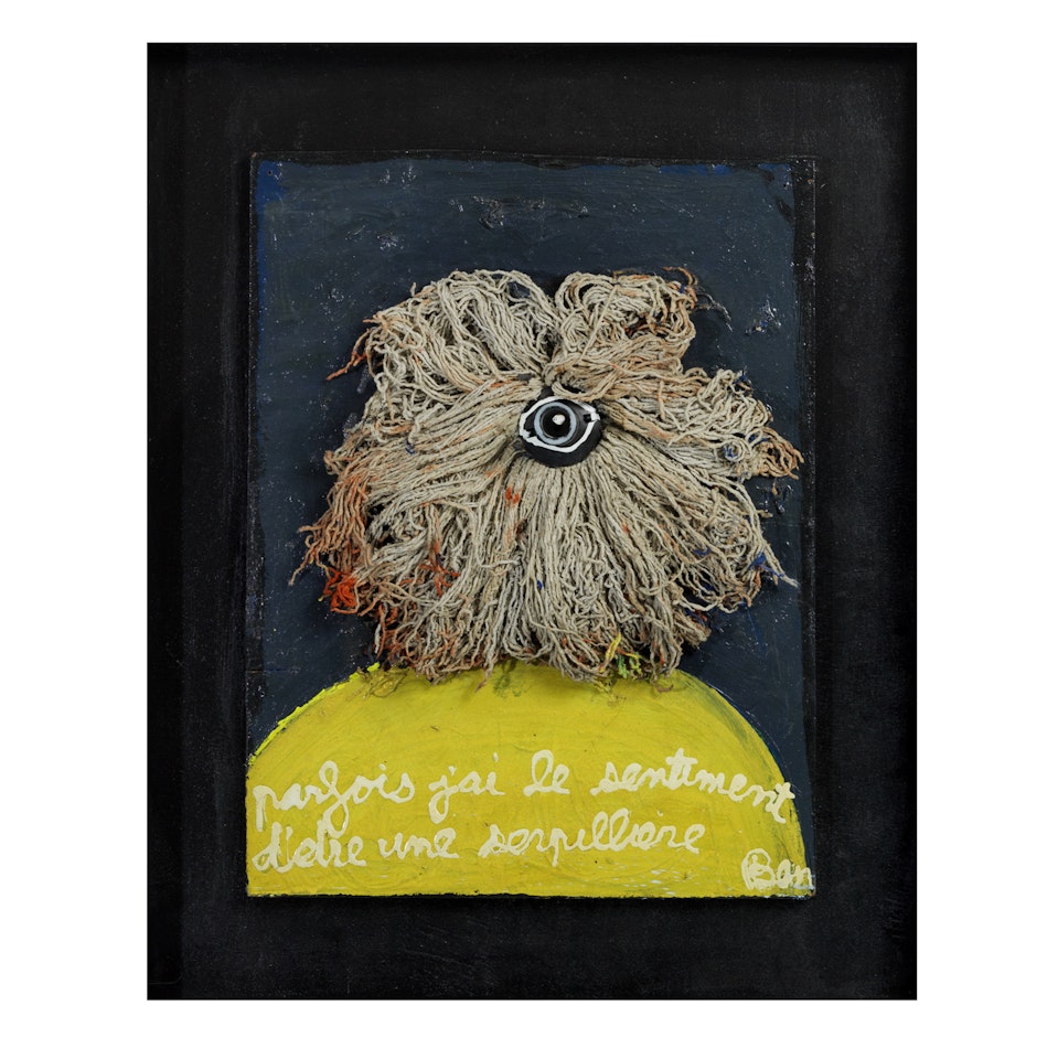 Parfois j"ai le sentiment d"être une serpillière; Sometimes I feel like a mop by Ben Vautier