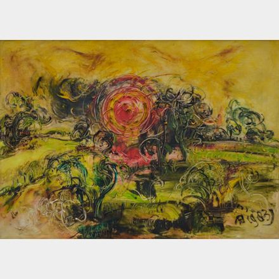 Menyongsong Hari Yang Cerah ( Sunny Day ) by Affandi