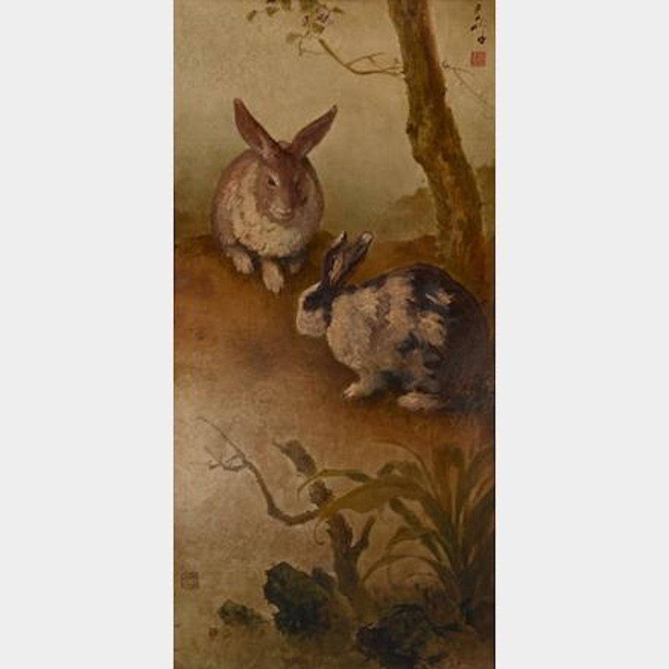 A Pair of Rabbit by Lee Man Fong
