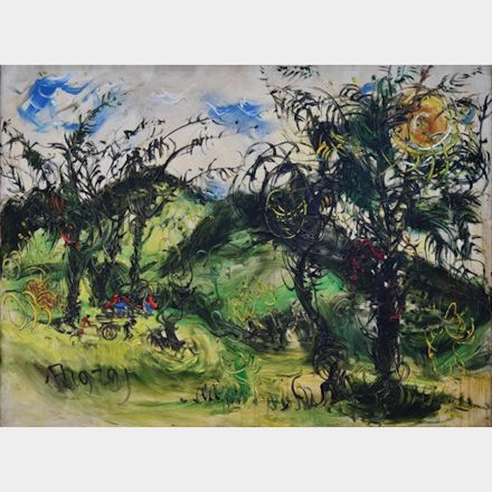 Oil Palm Plantation by Affandi