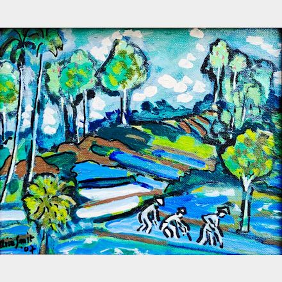 Farmers in The Ricefields by Arie Smit