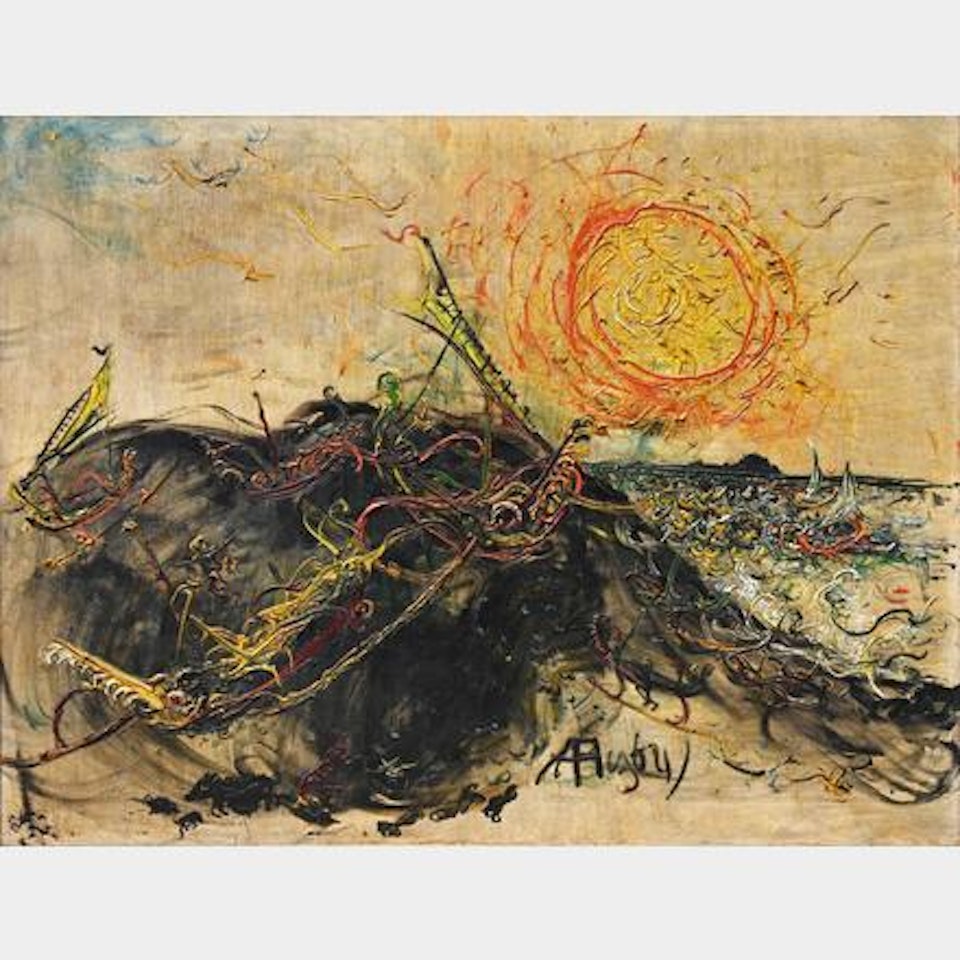 Perahu Jukung (Jukung Boat) by Affandi