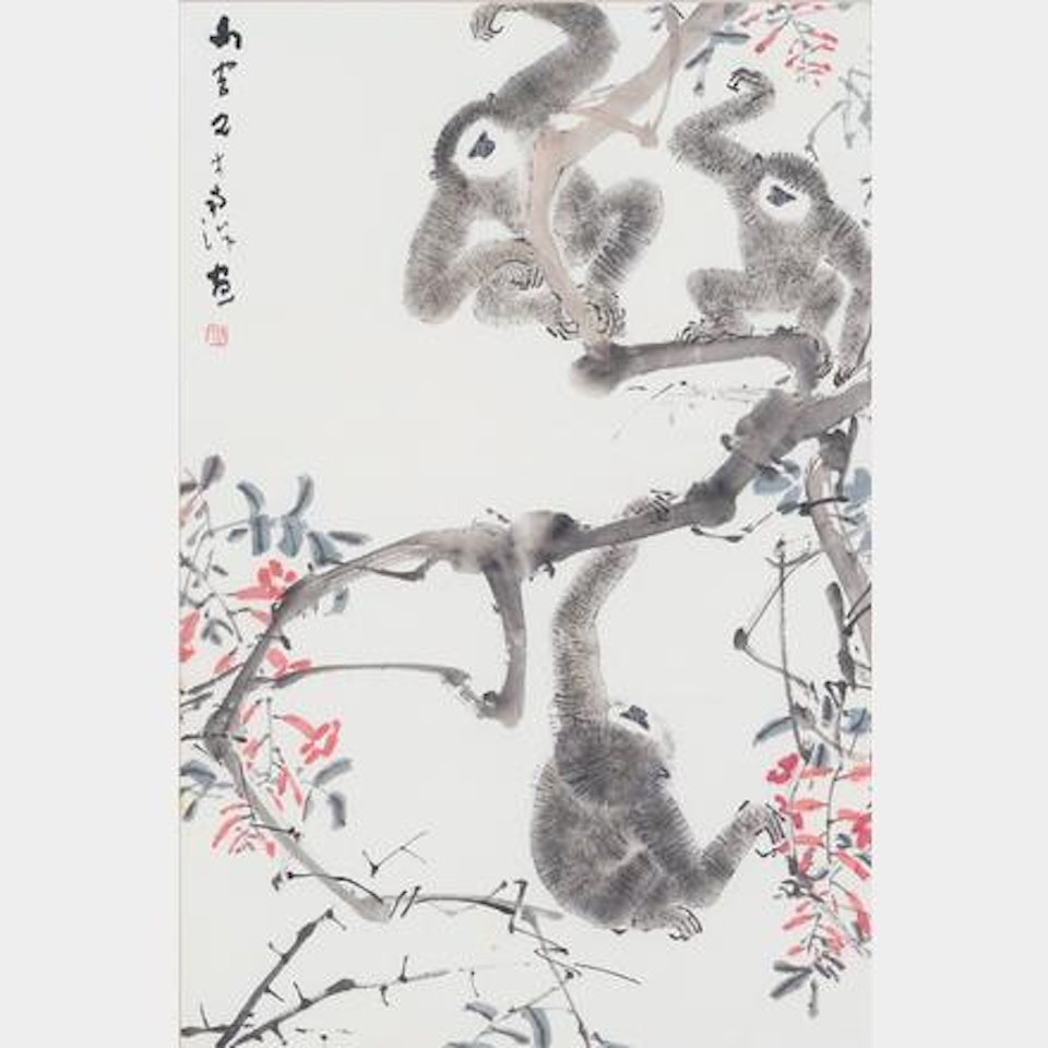 Three Gibbons by Chen Wen Hsi