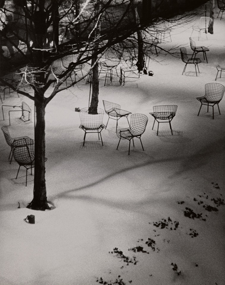 Wire Chairs in Snow, MoMA by André Kertész