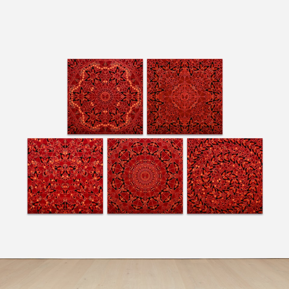 Five works: (i) H10-1 Wu Zetian; (ii) H10-2 Nūr Jahān; (iii) H10-3 Theodora; (iv) H10-4 Suiko; (v) H10-5 Taytu Betul from the series The Empresses by Damien Hirst