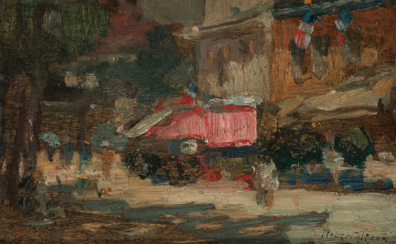 Shops on Boulevard Montparnasse, Paris by Robert Henri