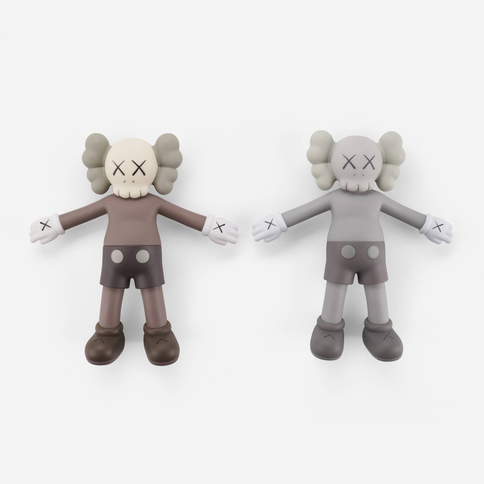 Holiday Hong Kong (grey); Holiday Korea (brown) (two works) by Kaws