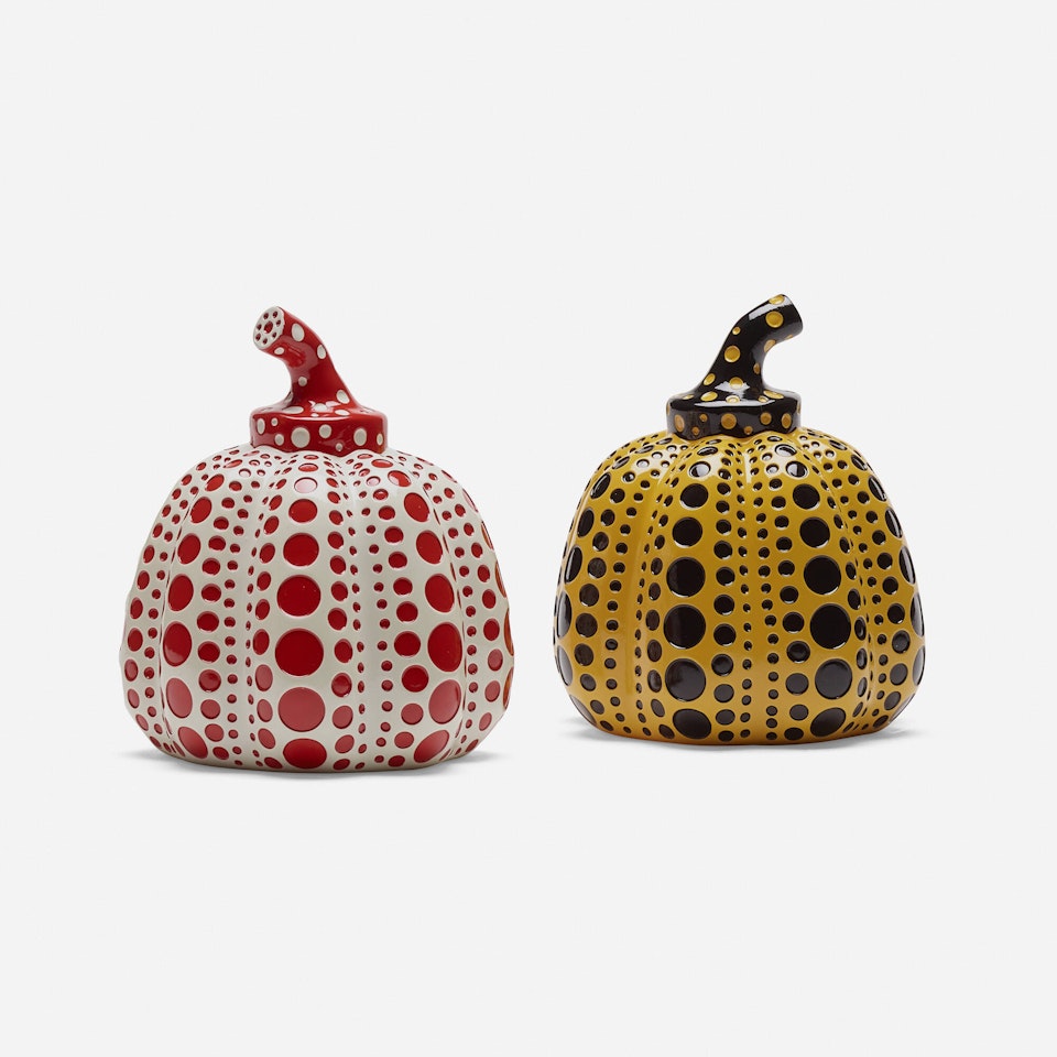 Pumpkins (two works) by Yayoi Kusama