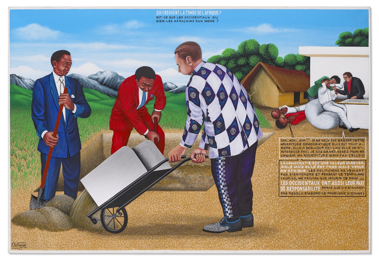 Qui creusent la tombe de l'Afrique? (Who Digs the Grave of Africa?) by Chéri Samba