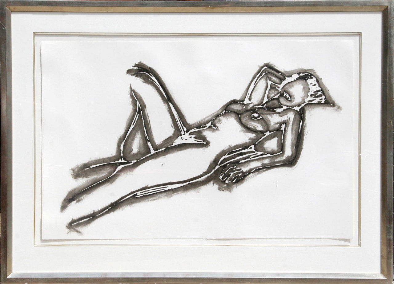 Monica Lying Down One Arm Up by Tom Wesselmann