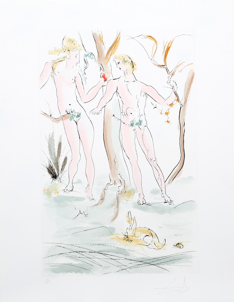 Adam et Eve from the Homage a Albrecht Durer Suite by Salvador Dali