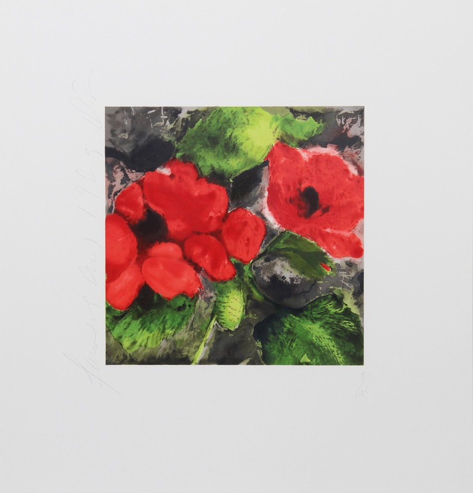 Red Poppies by Donald Sultan