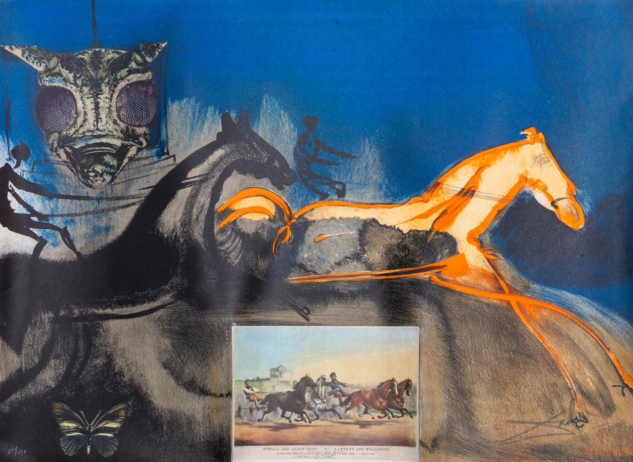 American Trotting Horses No. 2 by Salvador Dali
