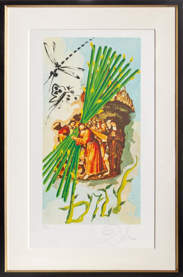 Ten of Staves; Lyle Stuart Tarot Prints by Salvador Dali
