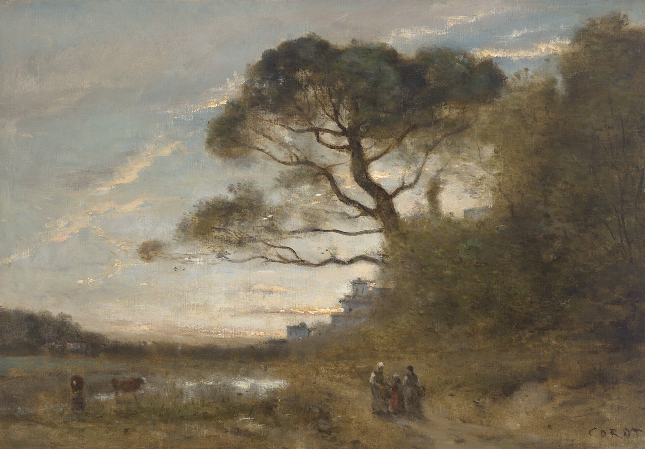 Le grand pin parasol (Souvenir d'Italie) by Jean Baptiste Camille Corot