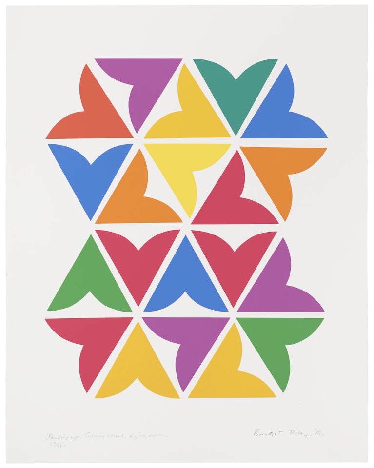 Standing Up, Turning Round, Lying Down by Bridget Riley