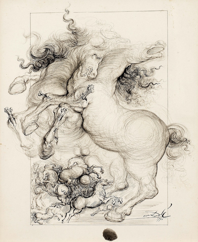 Les chevaux de Duncan, roi d'Ecosse by Salvador Dali