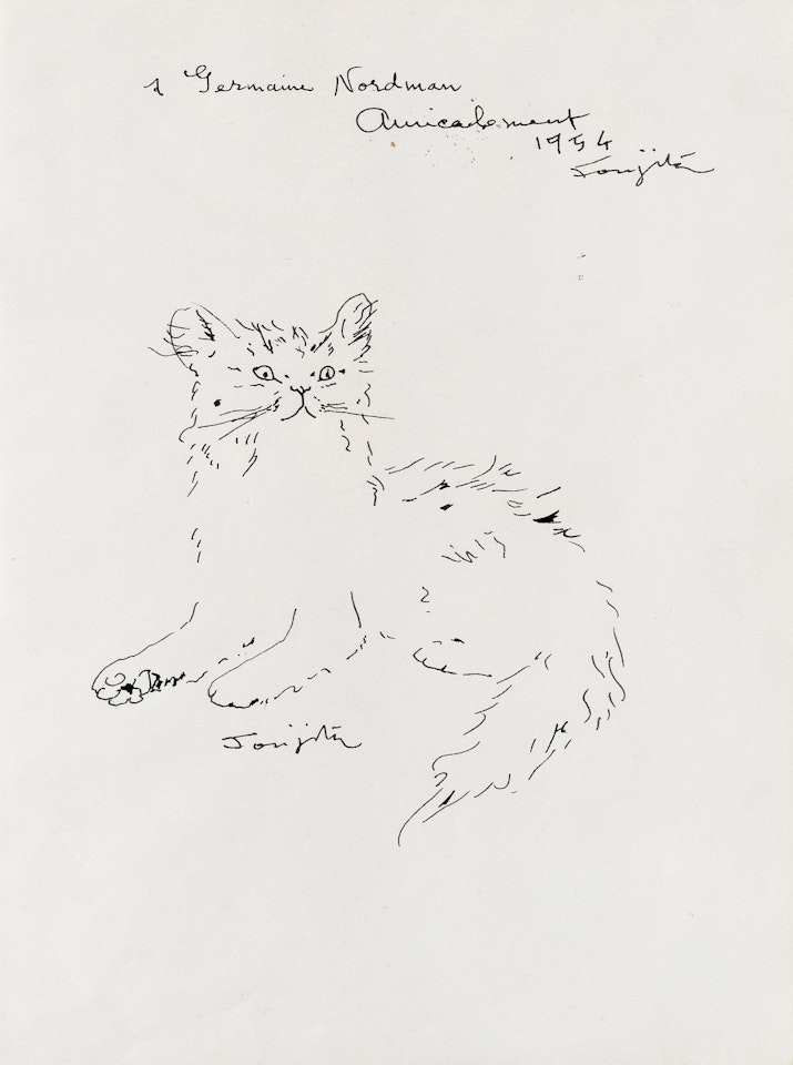 Chat (à Germaine Nordman) by Leonard Tsuguharu Foujita