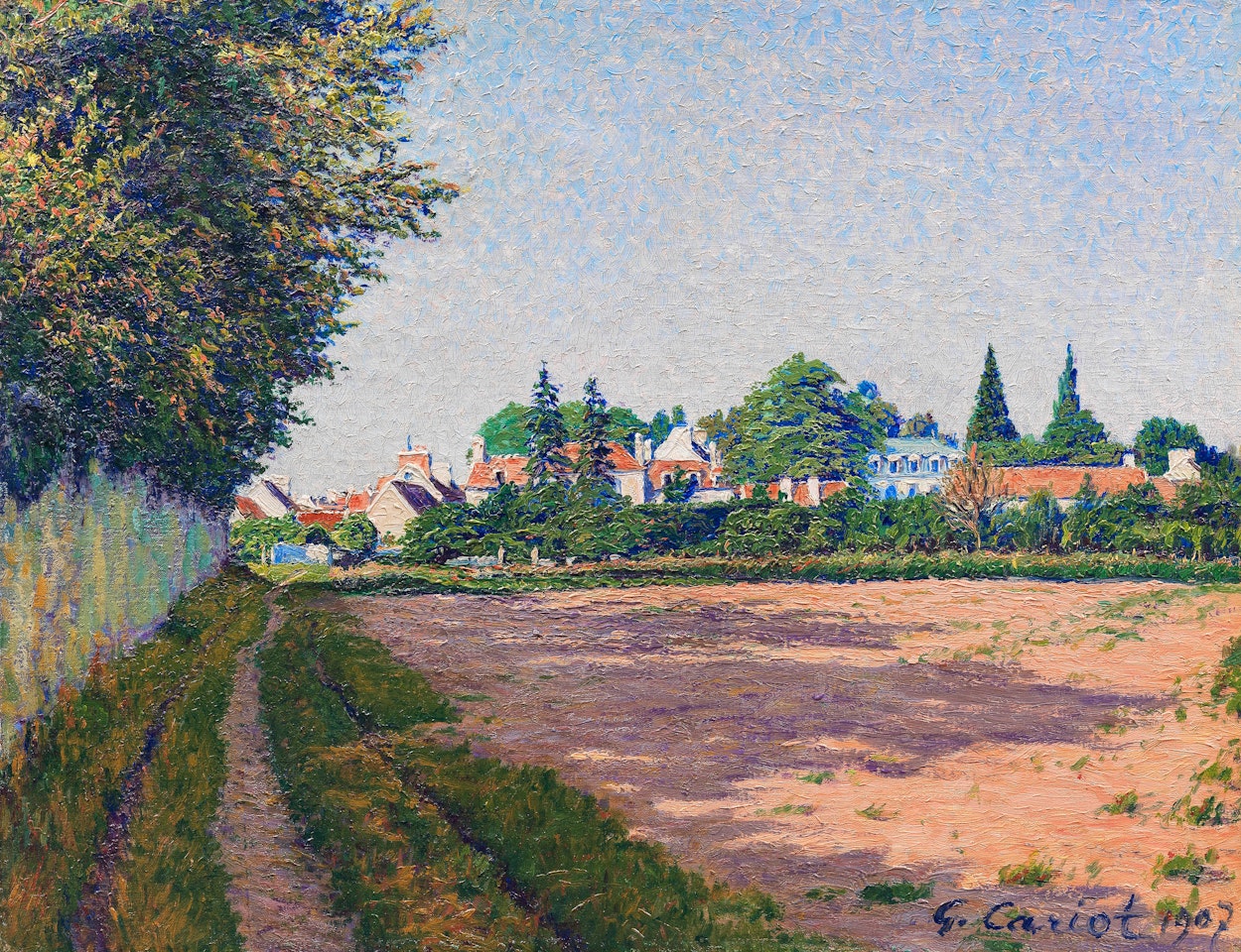 Chemin du village by Gustave Cariot