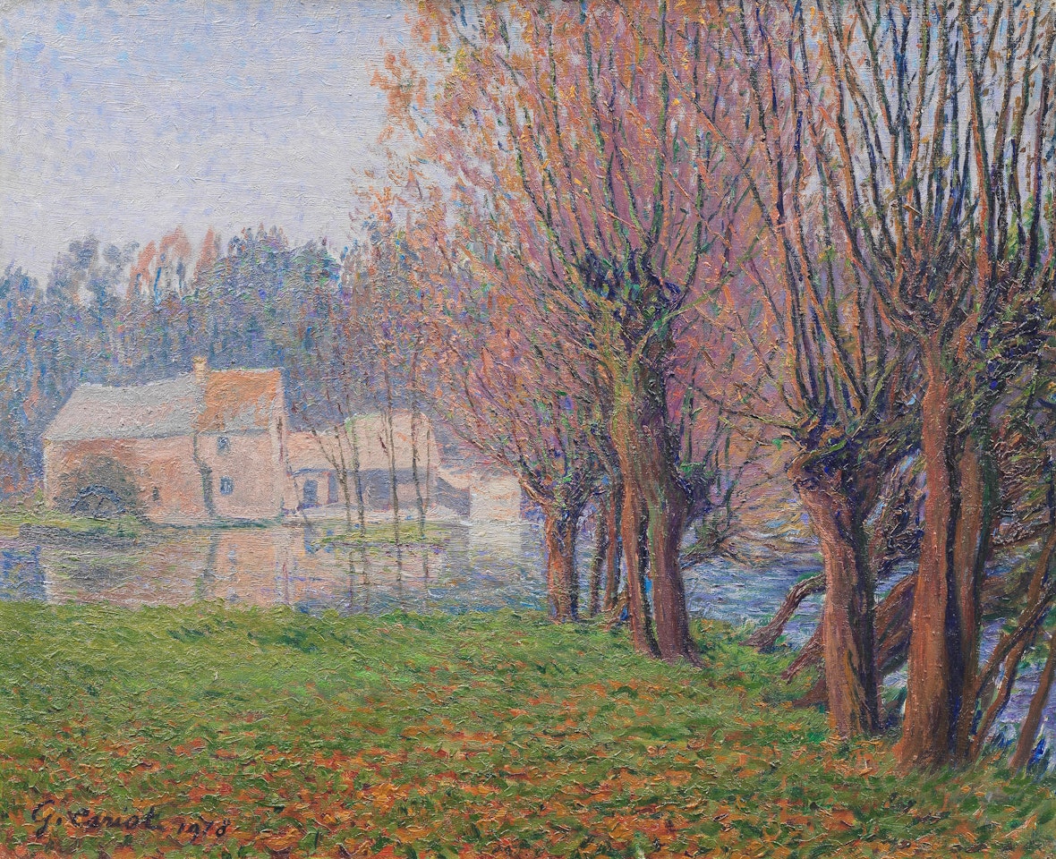 Corps de ferme à l'automne by Gustave Cariot