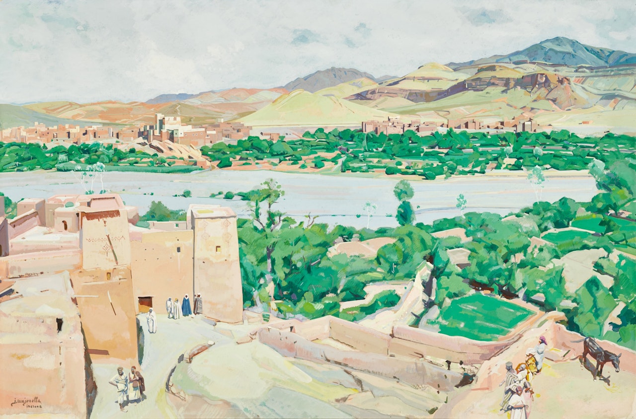 Imezane on the Banks of a Wadi in Flood by Jacques Majorelle
