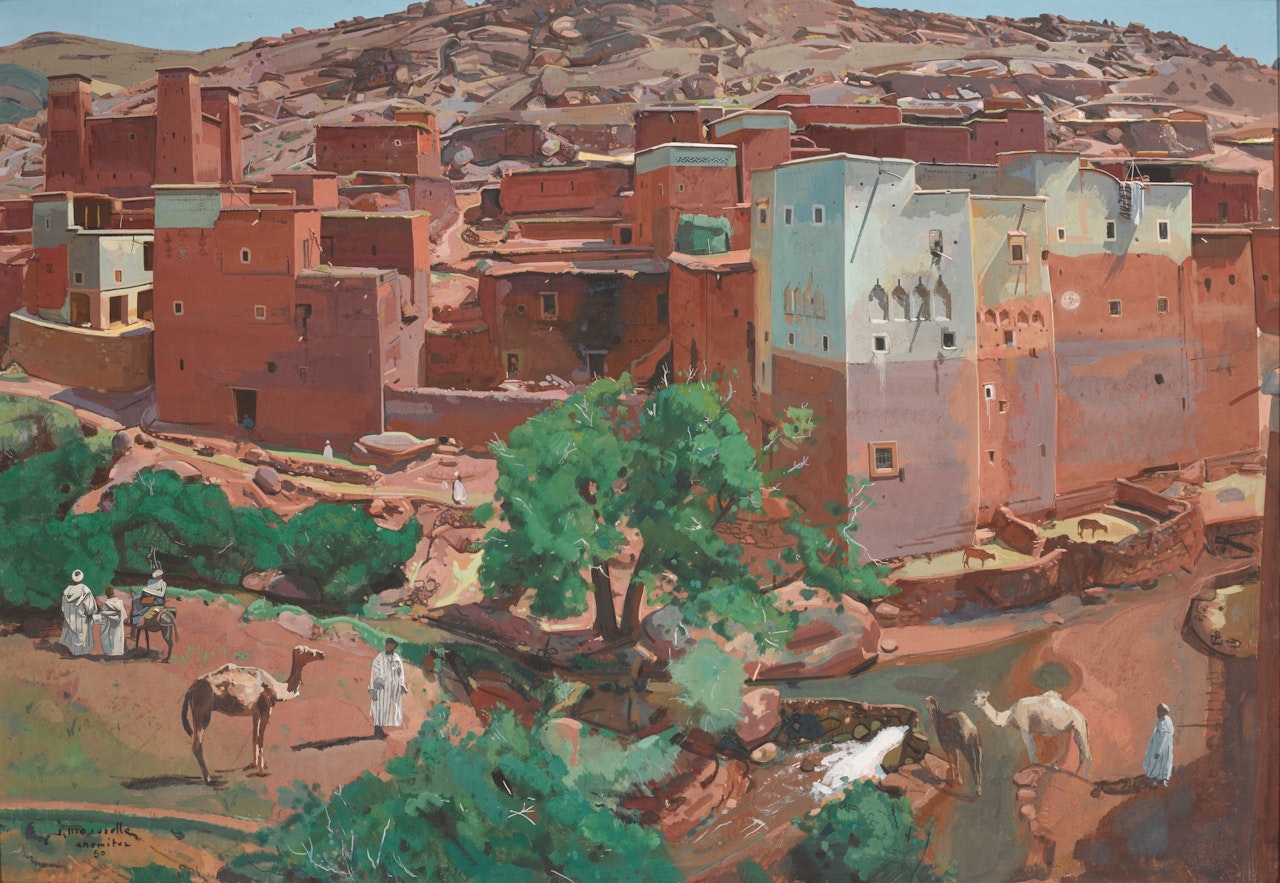 The Casbah of Anemiter in the Ounila Valley, High Atlas by Jacques Majorelle