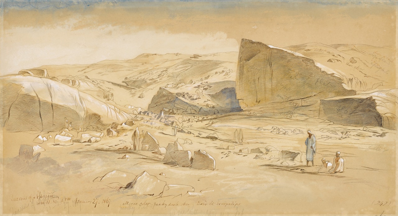 The Quarries of Assouan, Egypt by Edward Lear