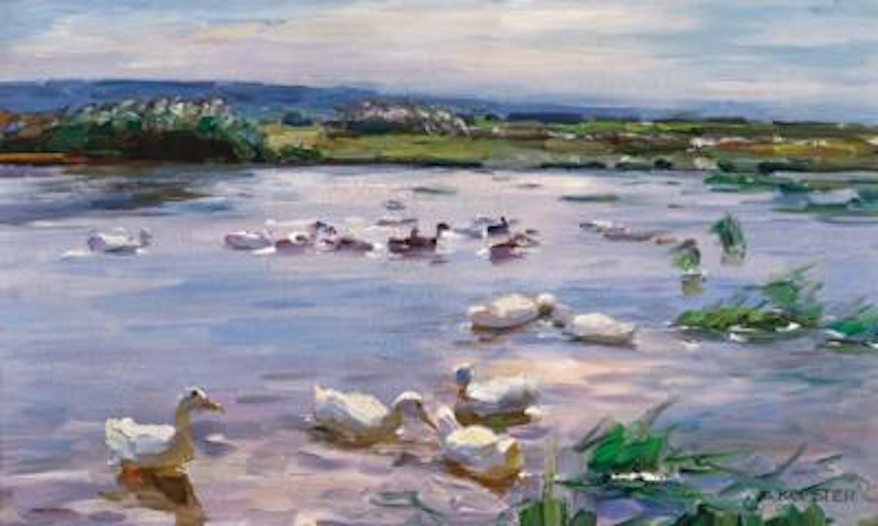 Ducks on the Lakeside by Alexander Koester