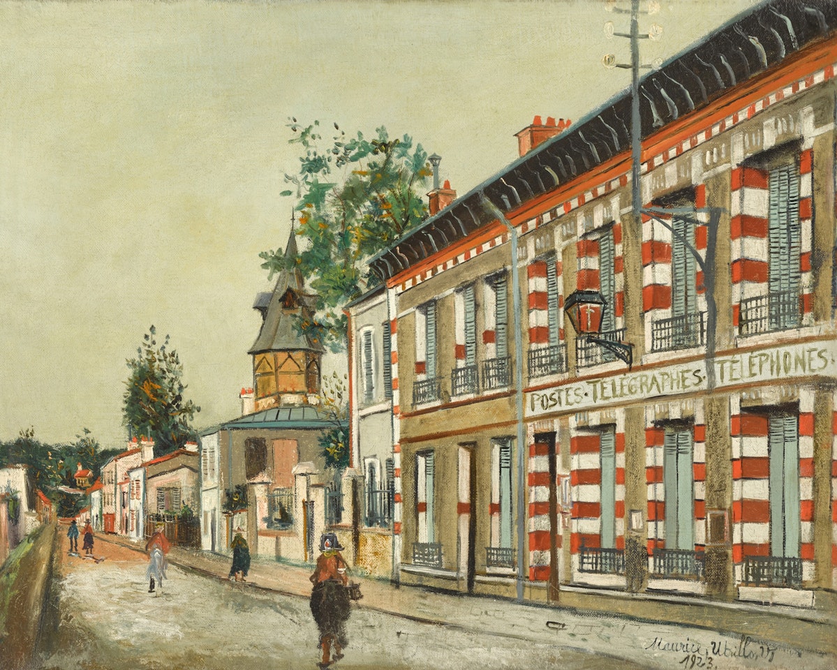 le bureau de poste de Bièvres by Maurice Utrillo