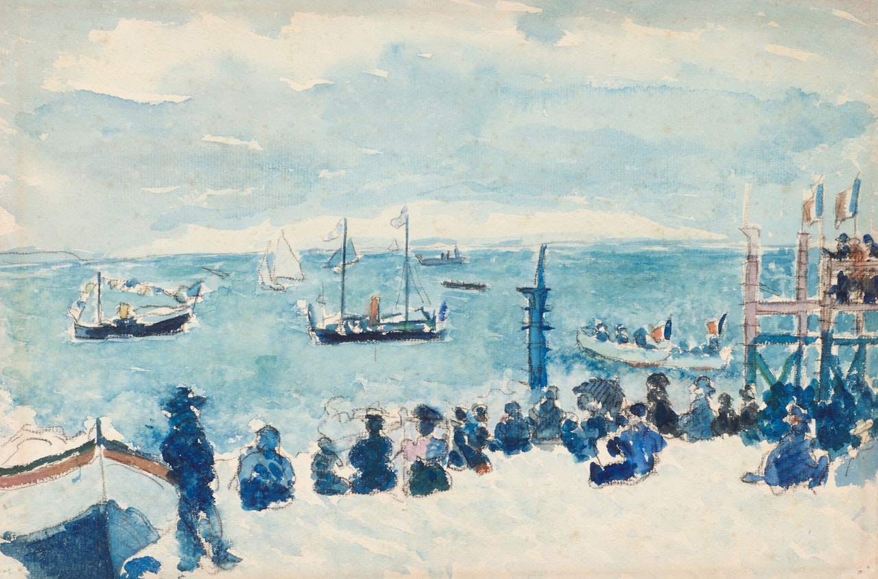 Régates à Fécamp; L'Estacade: a double-sided work by Raoul Dufy