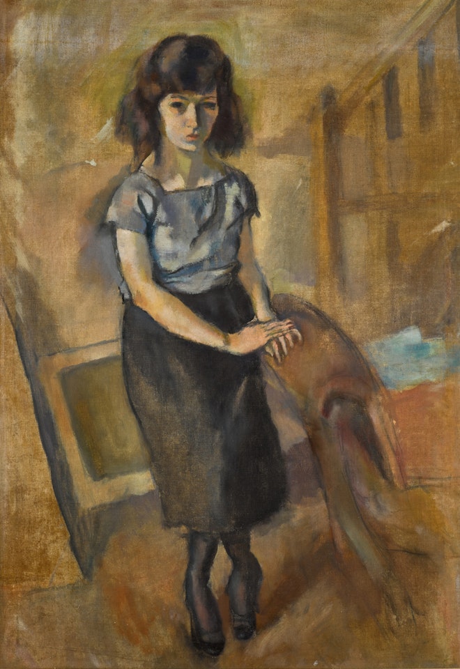 Portrait d'une femme debout by Jules Pascin