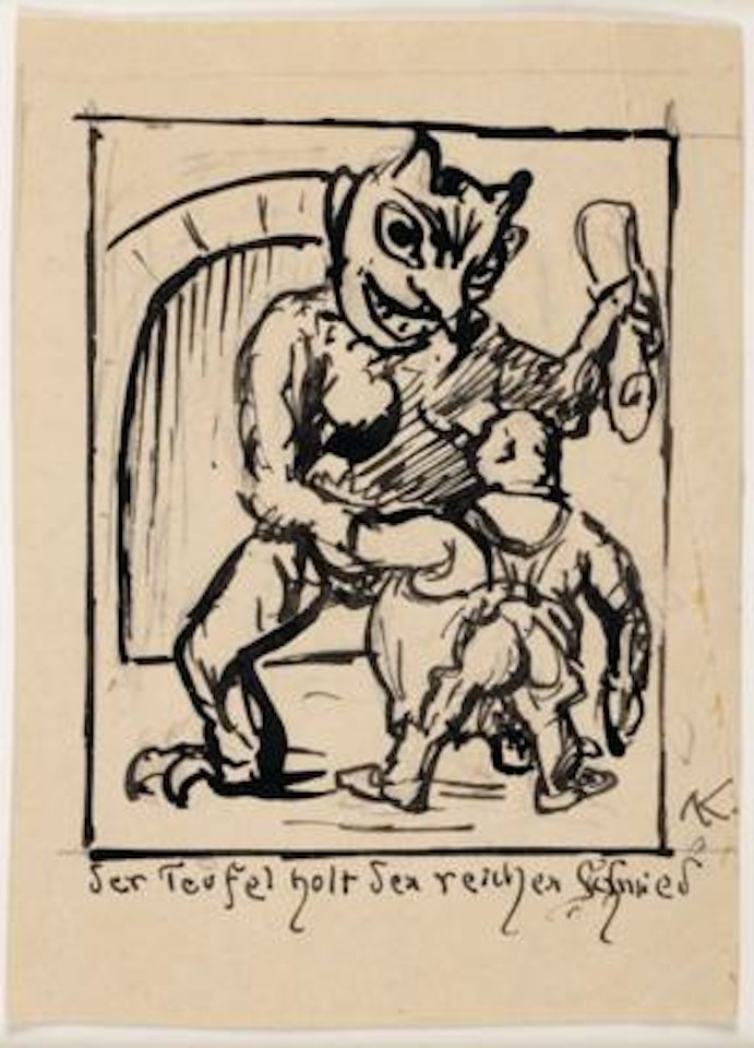 Der Teufel holt den reichen Schmied by Alfred Kubin