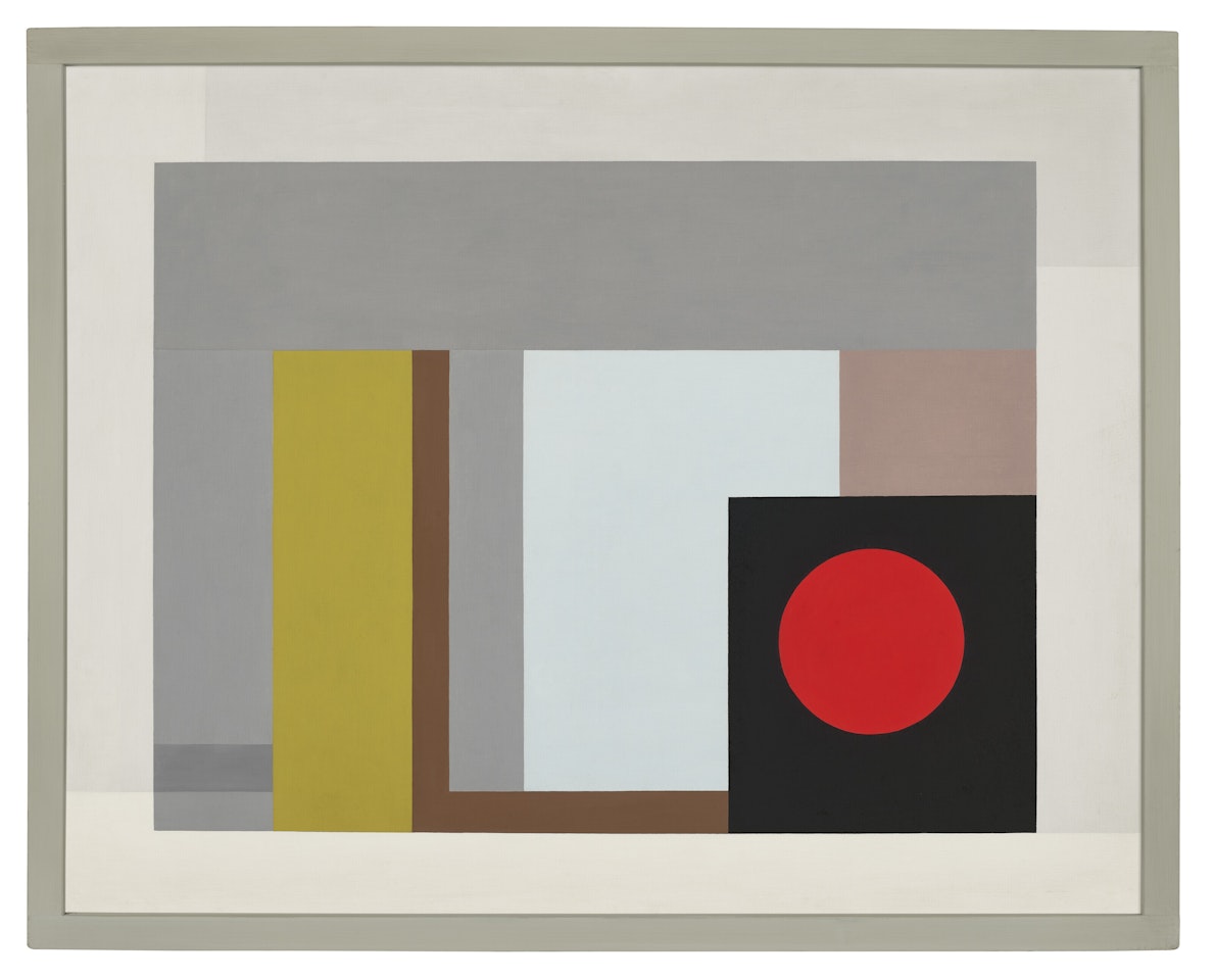 painting  (red circle) by Ben Nicholson, O.M.