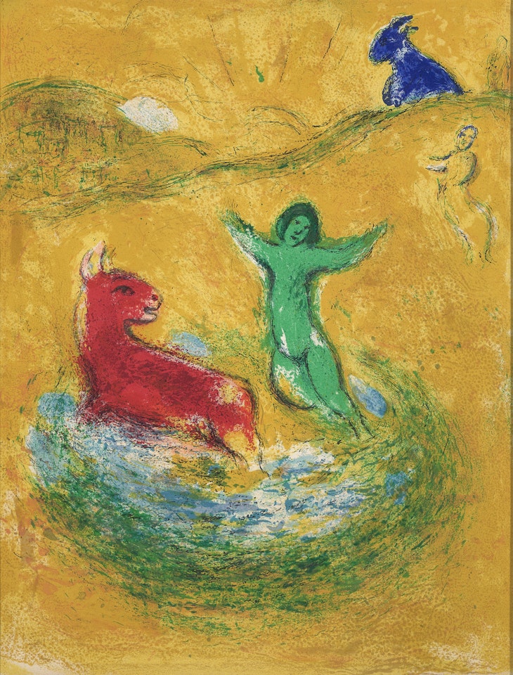 Le piège à loups (The Wolf Pit), from Daphnis et Chloé (M. 312; See C. Bks. 46) by Marc Chagall