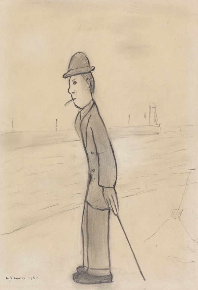 Man with Bowler Hat by Laurence Stephen Lowry