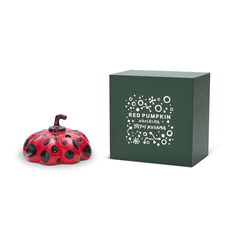 Naoshima Red Pumpkin by Yayoi Kusama